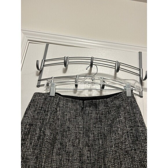 Banana Republic Tweed Mini Skirt Women’s Size 4 Black White Woven Texture Zipper - Picture 3 of 13